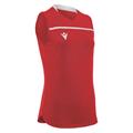 Thallium Shirt Woman SL RED/WHT XXL Teknisk armløs volleyballdrakt for dame