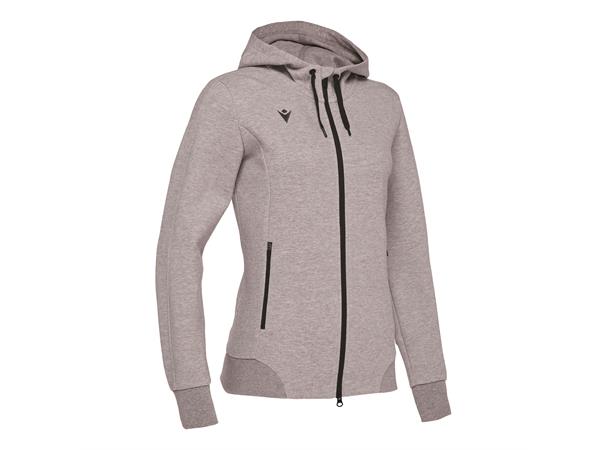 Lyre Full Zip Hooded Jacket W GRY XS Hettejakke i bomullsmiks til dame 